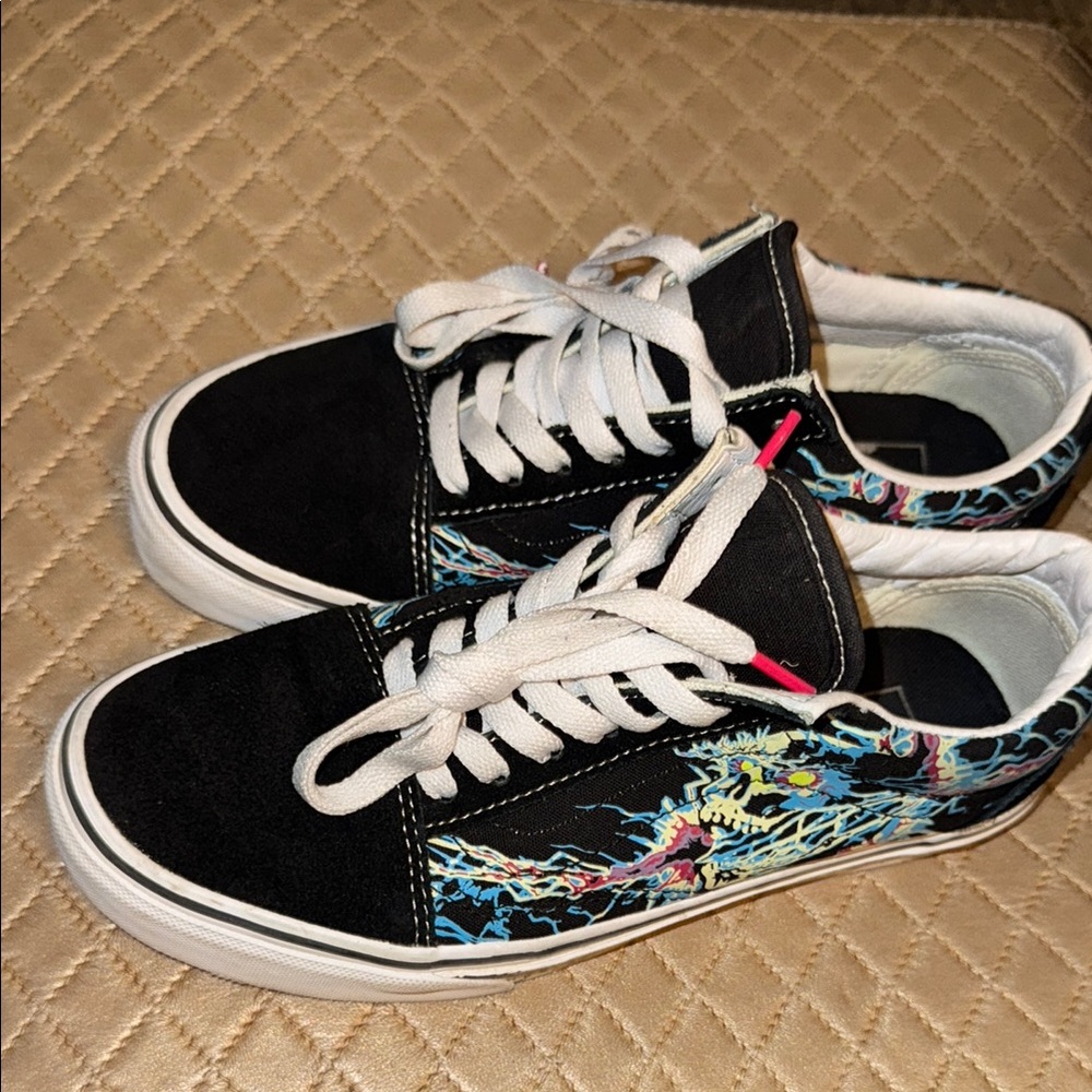 Vans Black and Multicolor Women's Sneakers